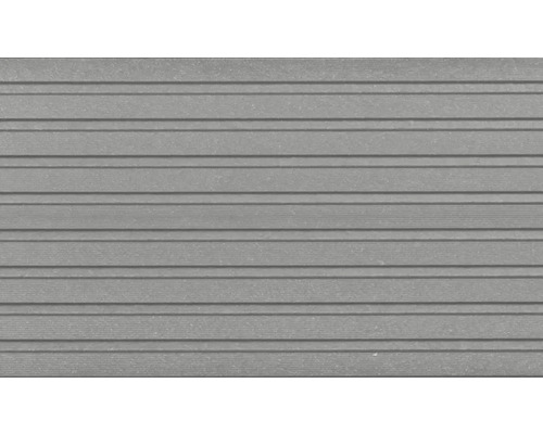Graue Fassadenverkleidung mit horizontaler Struktur