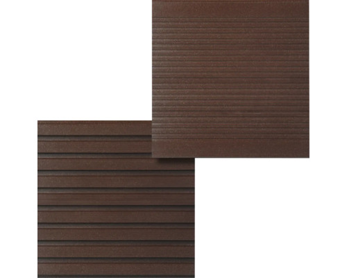 Terrassendielen aus Holz und Kunststoff mit geriffelter Oberfläche