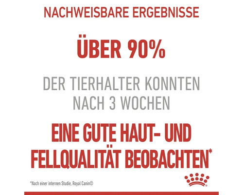 Nachweisbare Ergebnisse: Über 90 Prozent der Tierhalter konnten nach drei Wochen eine gute Haut- und Fellqualität beobachten.