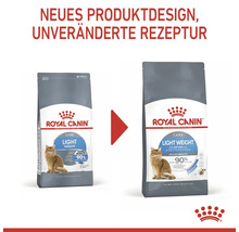 Zwei Packungen Royal Canin Light Weight Katzenfutter mit neuem Produktdesign