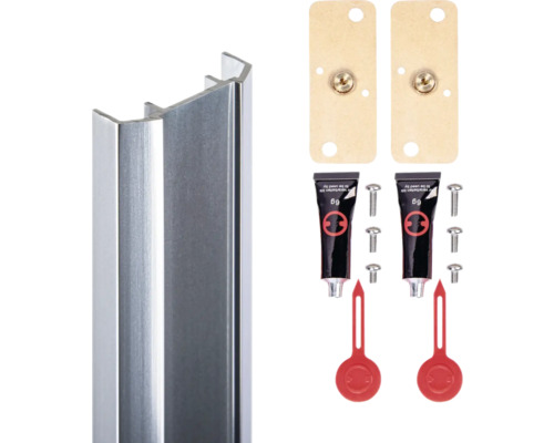 Aluminiumprofil inklusive Befestigungsmaterial