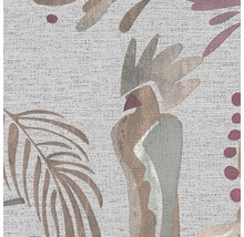 Tapete mit Kakadu- und Pflanzenmuster