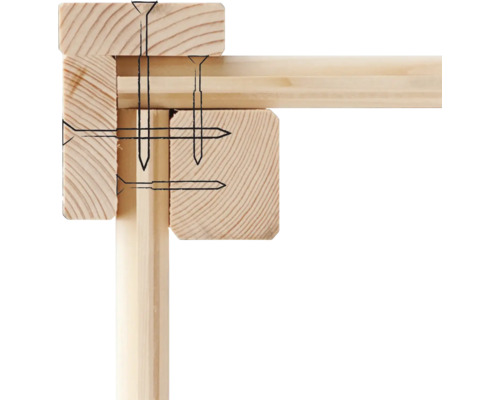 Holzkonstruktion mit Schrauben
