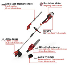Akku Multitool Einhell Power X-Change GT GE-LM 36/4 in1 ohne Akku und Ladegerät-thumb-2