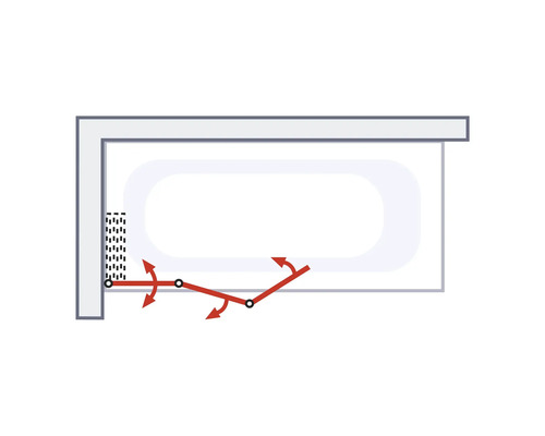 Badezimmerillustration mit Badewanne und Wasserablauf