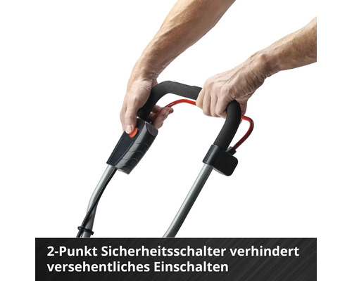 Bedienung einer Rasenmähers mit Sicherheitsschalter