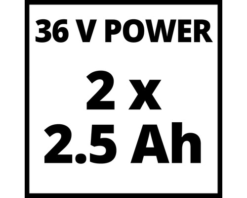 36 Volt Power 2 mal 2,5 Amperestunden