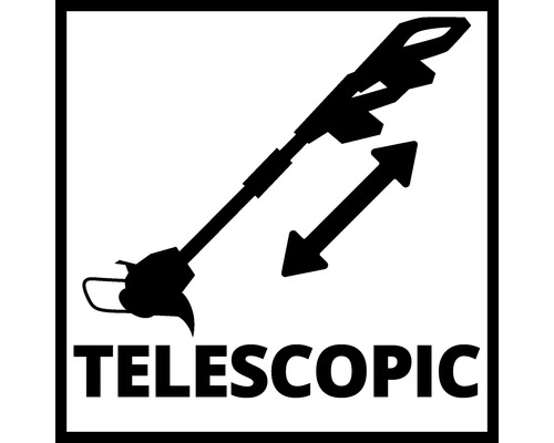Teleskopierbarer Rasentrimmer Symbol