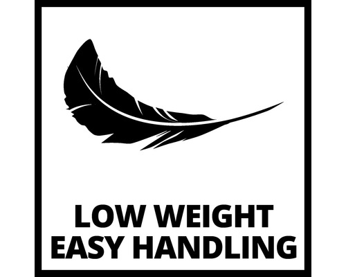 Symbol für geringes Gewicht und einfache Handhabung