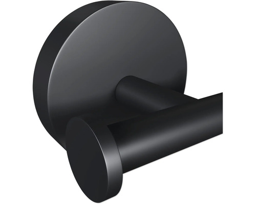 Schwarzer Handtuchhalter zur Wandmontage