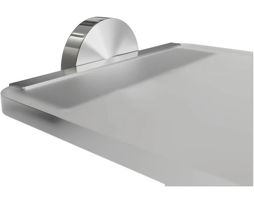 Glasablage mit Metallhalterung für Badezimmer oder Toilette