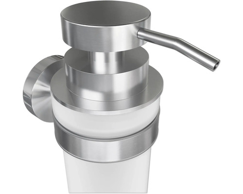 Wandseifenspender aus Edelstahl und Kunststoff