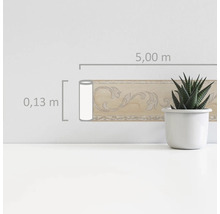 Bordüre mit floralem Muster, 5,00 m Länge und 0,13 m Breite
