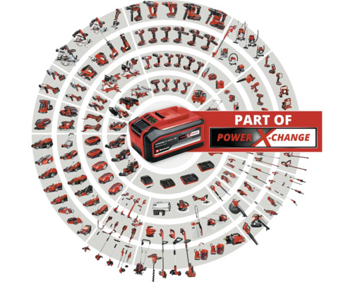 Einhell Power X-Change Akku mit zugehörigen Werkzeugen