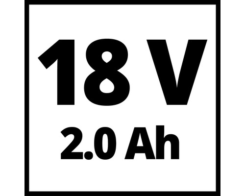 18 Volt 2.0 Amperestunden Kennzeichnung