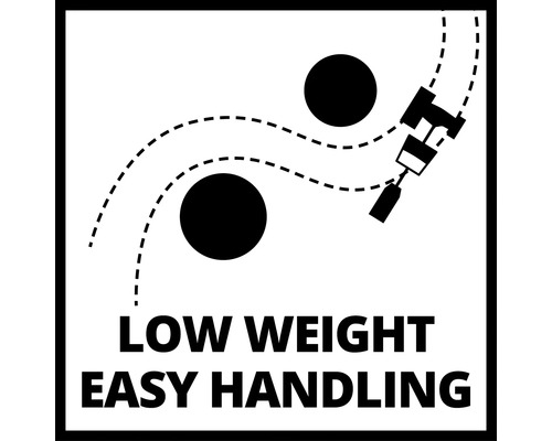 Symbol für geringes Gewicht und einfache Handhabung