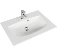 Badmöbel-Set Pelipal Sunline 300 BxHxT 67 x 49,9 x 48 cm Frontfarbe eiche riviera Badmöbelset 2-teilig mit Waschtisch Mineralmarmor