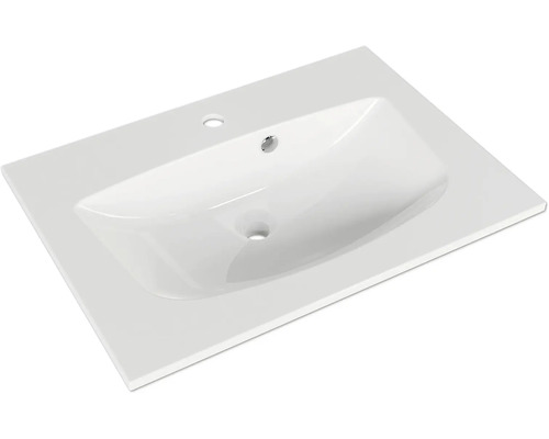 Waschtisch aus Sanitärkeramik mit Hahnloch und Überlauf