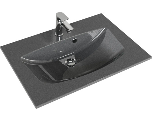 Waschtisch mit Aufsatzwaschbecken und Armatur