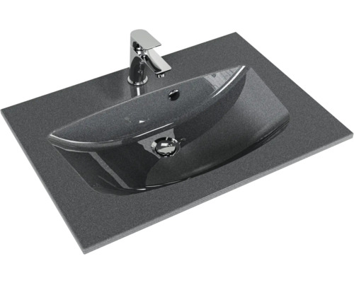 Waschtisch mit Aufsatzwaschbecken und Armatur