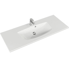 Waschtischplatte mit Aufsatzwaschbecken und Armatur