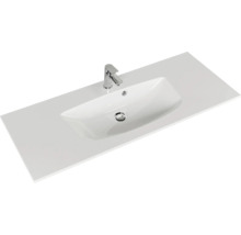 Waschtisch mit eingelassenem Waschbecken und Armatur