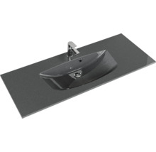 Badmöbel-Set Pelipal Sunline 300 BxHxT 117 x 49,9 x 48 cm Frontfarbe sangallo grau Badmöbelset 2-teilig mit Waschtisch Mineralmarmor grau-metallic
