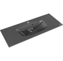 Badmöbel-Set Pelipal Sunline 300 BxHxT 117 x 49,9 x 48 cm Frontfarbe sangallo grau Badmöbelset 2-teilig mit Waschtisch Mineralmarmor grau-metallic