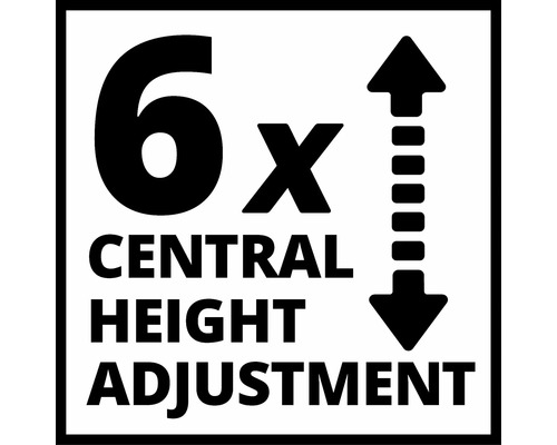 6-fache zentrale Höhenverstellung