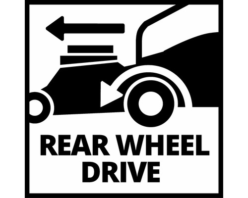 Symbol für Hinterradantrieb bei Rasenmähern