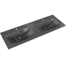 Badmöbelset 2-teilig Pelipal Sunline 300 BxHxT 132 x 49,9 x 48 cm Frontfarbe weiß hochglanz mit Waschtisch Mineralmarmor Griff chrom SET-164-058
