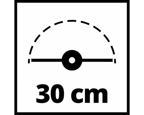 Symbol für einen Schwenkbereich von 30 Zentimetern