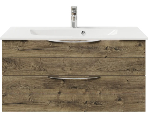 Waschtischunterschrank mit Waschbecken und Armatur