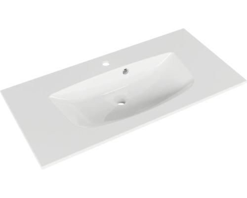 Waschtischplatte aus Keramik mit eingelassenem Waschbecken