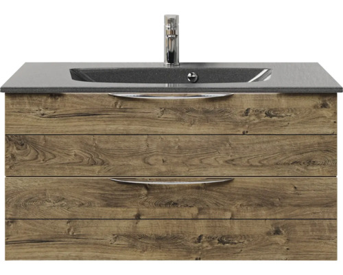 Waschtisch mit zwei Schubladen, Waschtischplatte und Armatur