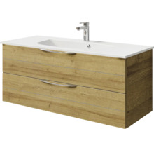 Waschtischunterschrank mit zwei Schubladen und einem Waschbecken