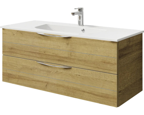 Waschtischunterschrank mit zwei Schubladen und einem Waschbecken
