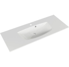 Waschtisch mit rechteckiger Form und integriertem Waschbecken