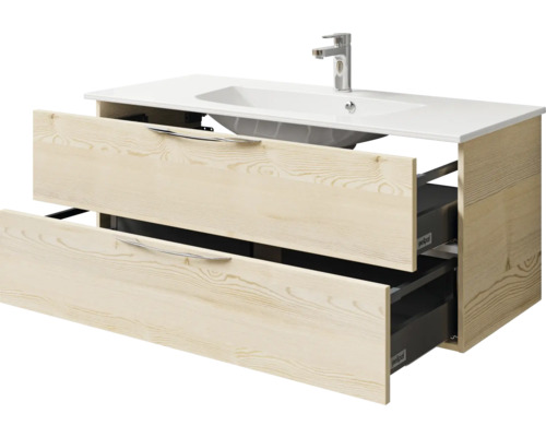 Waschtischunterschrank mit zwei Schubladen und Waschbecken