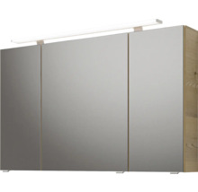 Badmöbelset 3-teilig Pelipal Sunline 300 BxHxT 117 x 200 x 48 cm Frontfarbe eiche mit Waschtisch Mineralmarmor Griff chrom SET-164-112