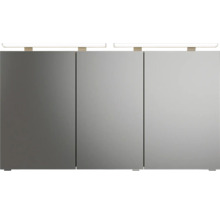 Badmöbel-Set Pelipal Sunline 300 BxHxT 132 x 200 x 48 cm Frontfarbe eiche riviera Badmöbelset 3-teilig mit Waschtisch Mineralmarmor