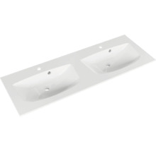 Badmöbel-Set Pelipal Sunline 300 BxHxT 132 x 200 x 48 cm Frontfarbe eiche riviera Badmöbelset 3-teilig mit Waschtisch Mineralmarmor