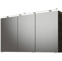 Badmöbel-Set Pelipal Sunline 300 BxHxT 132 x 200 x 48 cm Frontfarbe eiche ribbeck Badmöbelset 3-teilig mit Waschtisch Mineralmarmor