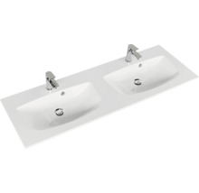 Badmöbel-Set Pelipal Sunline 300 BxHxT 132 x 200 x 48 cm Frontfarbe eiche ribbeck Badmöbelset 3-teilig mit Waschtisch Mineralmarmor