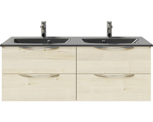 Doppelwaschtischunterschrank mit vier Schubladen und zwei Waschbecken