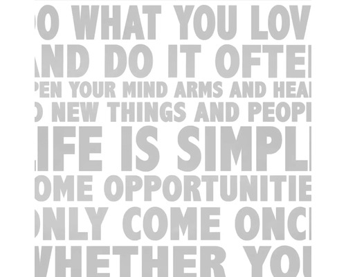 Motivierender Wandaufkleber mit Lebensweisheiten