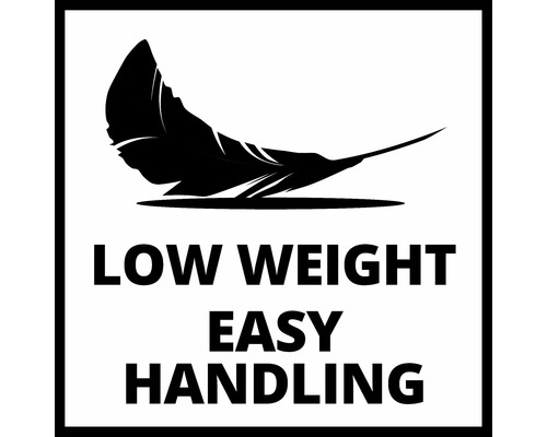 Symbol für geringes Gewicht und einfache Handhabung
