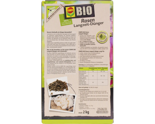 Compo Bio Rosendünger Langzeitdünger Packung