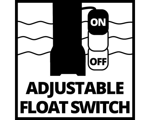 Einstellbarer Schwimmerschalter Symbol