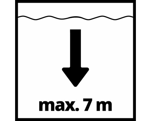 Maximale Eintauchtiefe 7 Meter Symbol